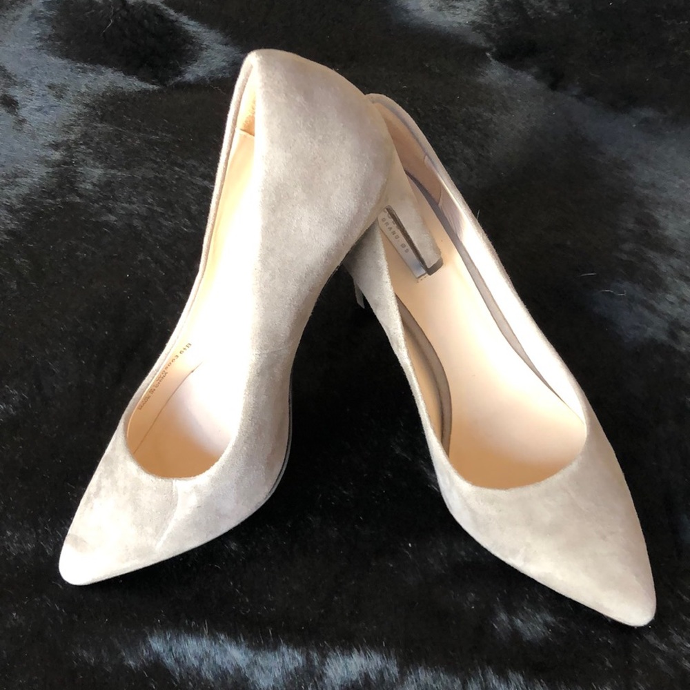 Cole Haan light grey suede heels